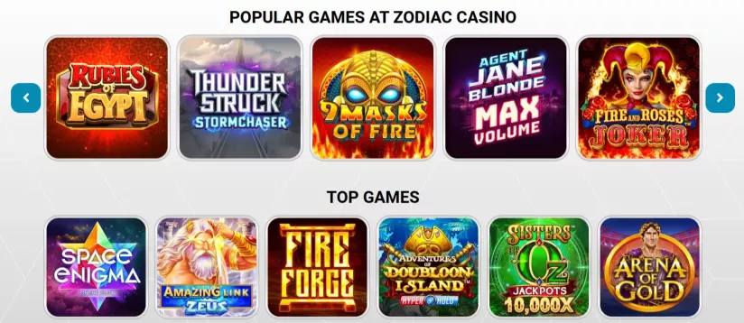 Zodiac Casino Bonusse und Jackpot Chancen